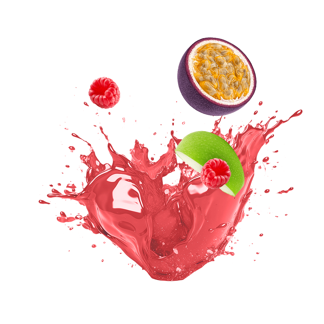 Juice splash with fruit