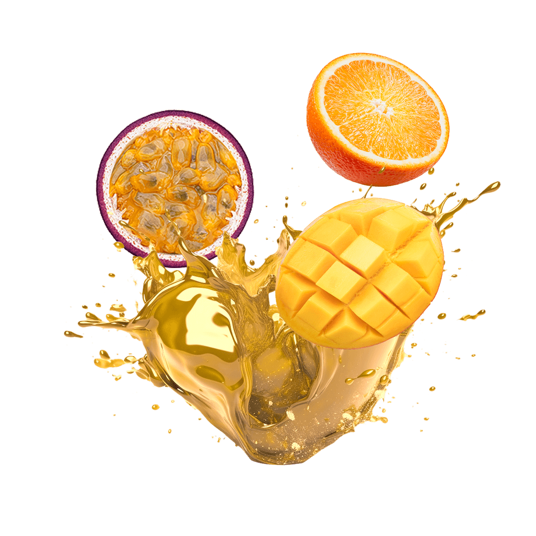 Flying fruit and a splash
