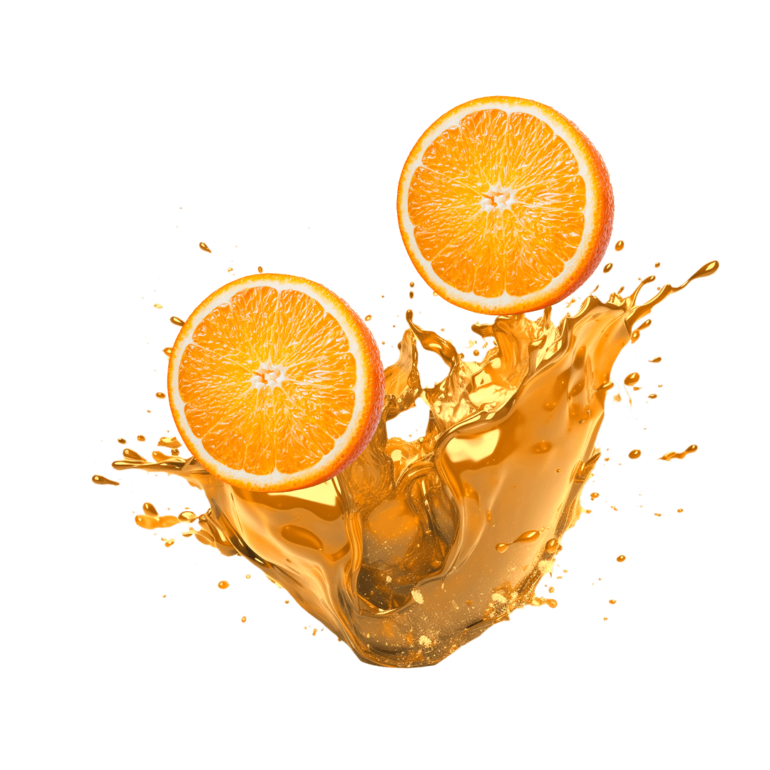 Juice splash with fruit