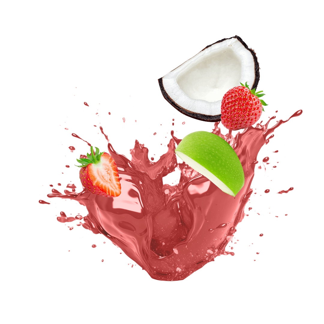Juice splash with fruit